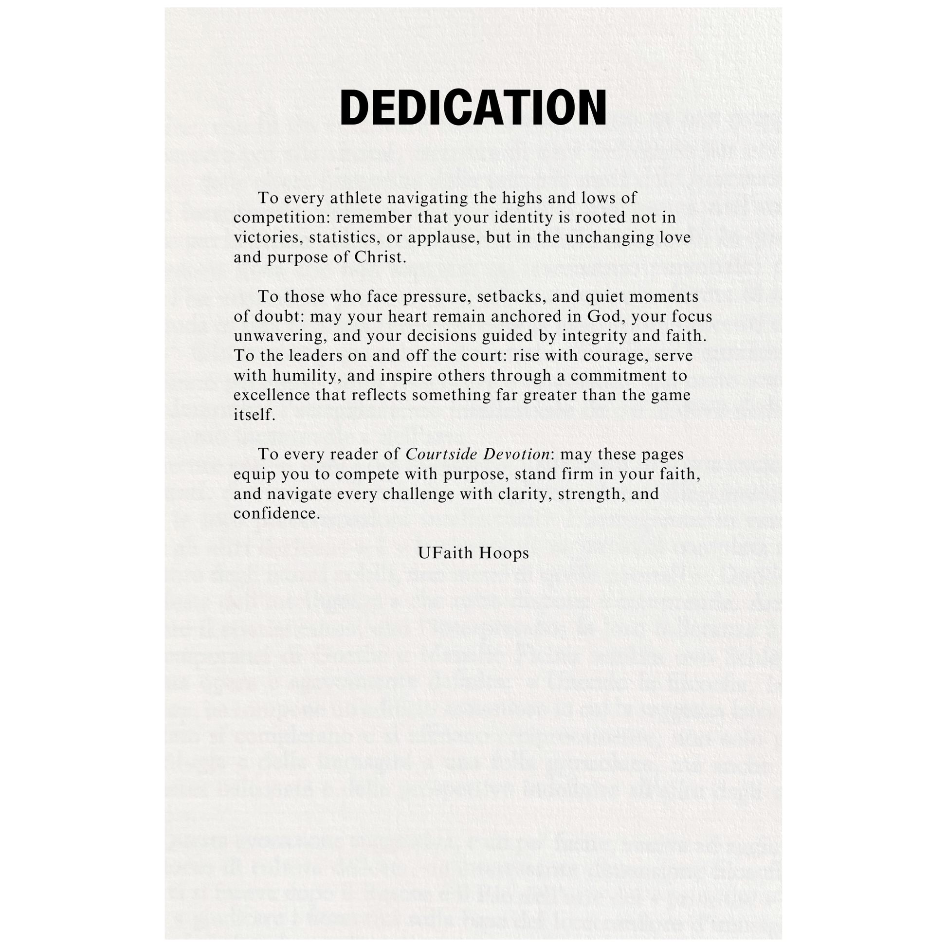 Courtside Devotion: For Christian Athletes